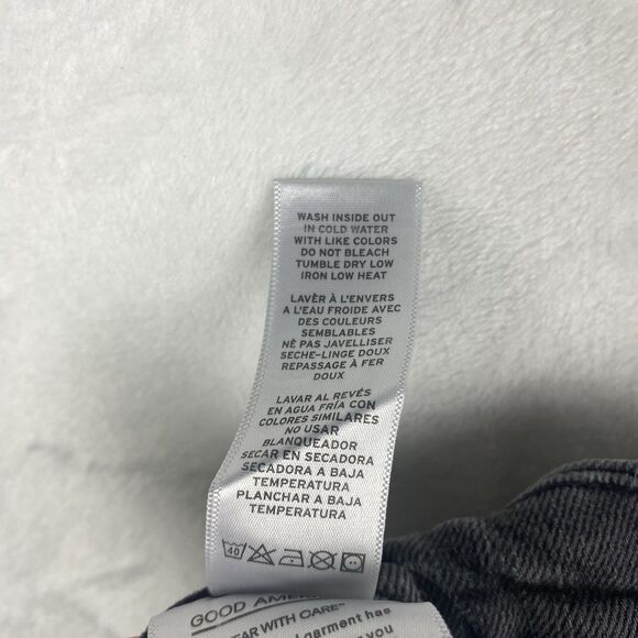 Good American Jeans Womens Size 16 Black Pockets Denim Pants - Picture 12 of 12